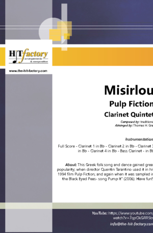 Misirlou – Pulp Fiction – Clarinet Quintet – Eb