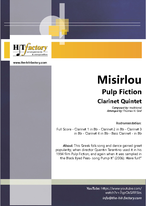 misirlou clarinet quintet 1130Cl5