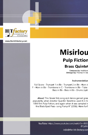 Misirlou – Pulp Fiction – Brass Quintet – Bb