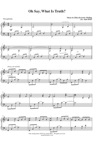 Oh Say, What Is Truth? – Intermediate Piano Solo