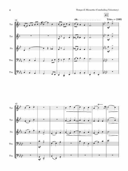 Brass Quintet Foster Tempo di Minuetto Page 05