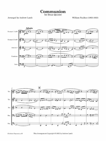 Brass Quintet Faulkes Communion Page 2