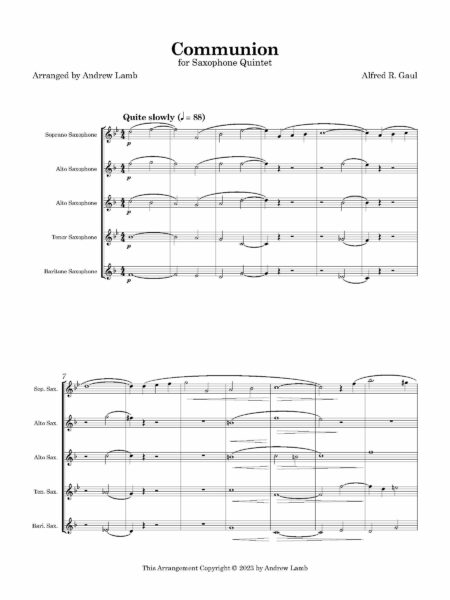 Saxophone Quintet Gaul Communion Page 2