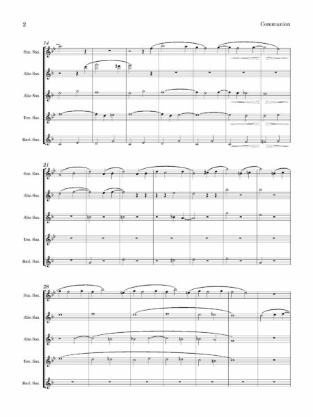 Saxophone Quintet Gaul Communion Page 3