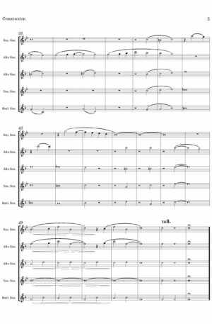 Communion (by Alfred Robert Gaul, arr. Saxophone Quintet)