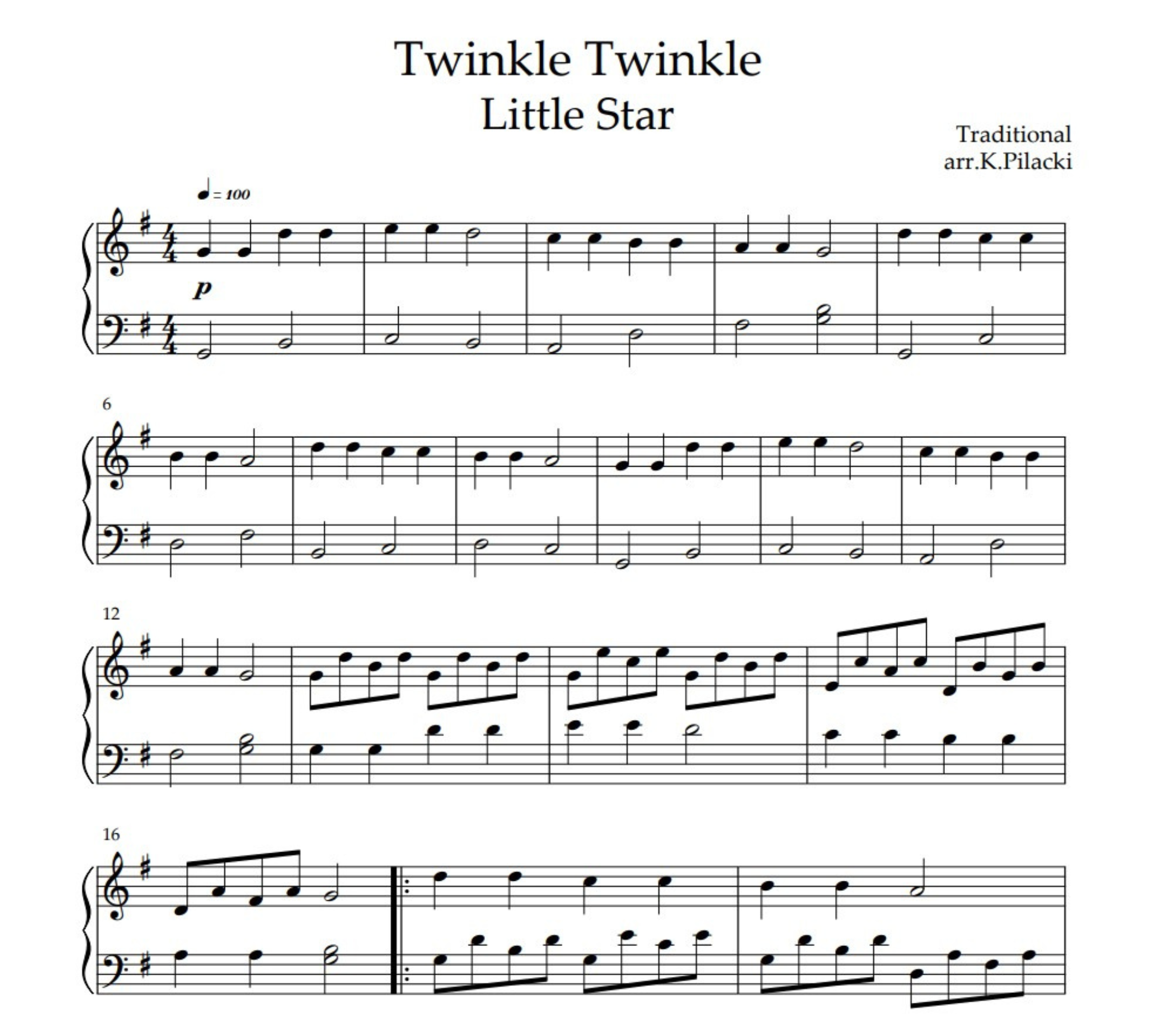 Twinkle, Twinkle, Little Star Viola Sheet Music
