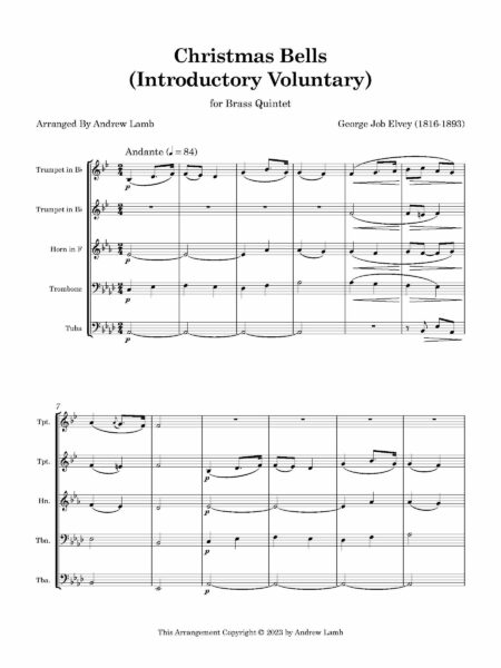 Brass Quintet Elvey GJ Christmas Bells Page 02