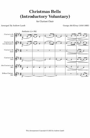 Christmas Bells (by George Job Elvey, arr.Clarinet Choir)