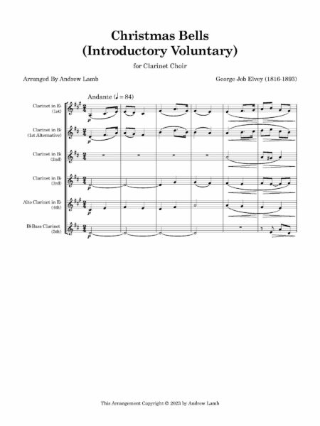 Clarinet Choir Elvey GJ Christmas Bells Page 02