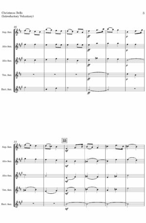Christmas Bells (by George Job Elvey, arr. Saxophone Quintet)