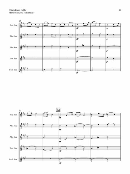 Saxophone Quintet Elvey GJ Christmas Bells Page 04
