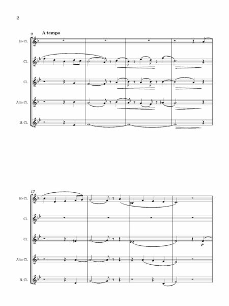 Clarinet Choir Qesten Sunday Song Page 03