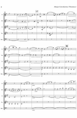 Adagio (Introductory Voluntary) [by William Bennett, arr. for Wind Quintet]