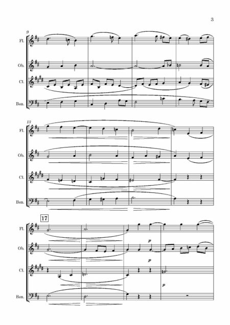 Wind Quartet Alcock W Impromptu Score and parts Page 03