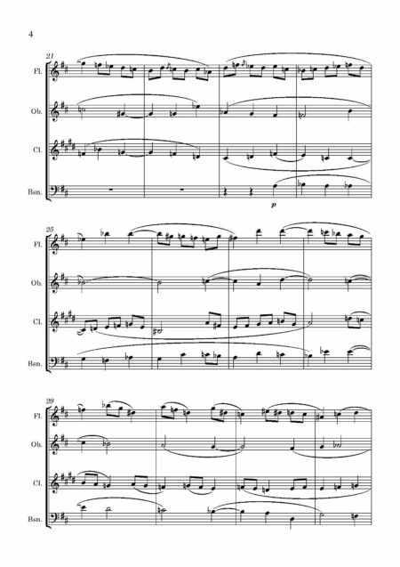Wind Quartet Alcock W Impromptu Score and parts Page 04