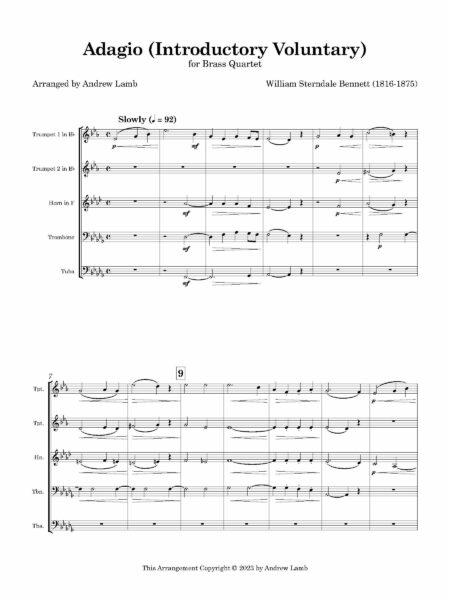 Brass Quintet Bennett Adagio Page 02