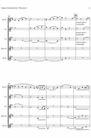 Adagio (Introductory Voluntary) [by William Bennett, arr. for Clarinet Choir]