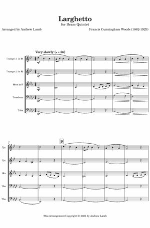 Larghetto (by Francis Cunningham Woods, arr. for Brass Quintet)