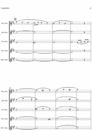 Larghetto (by Francis Cunningham Woods, arr. for Saxophone Quintet)