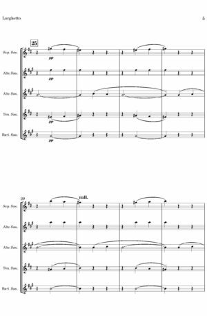 Larghetto (by Francis Cunningham Woods, arr. for Saxophone Quintet)