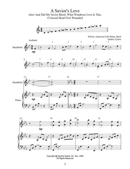 Ring At Lent And Easter 2 octave handbells piano parts page 00041