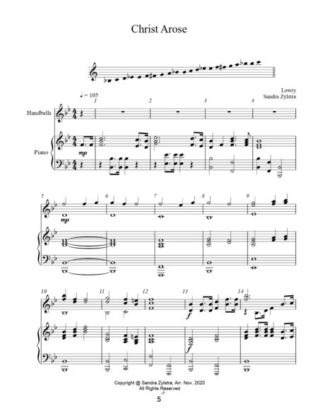Ring At Lent And Easter 2 octave handbells piano parts page 00081