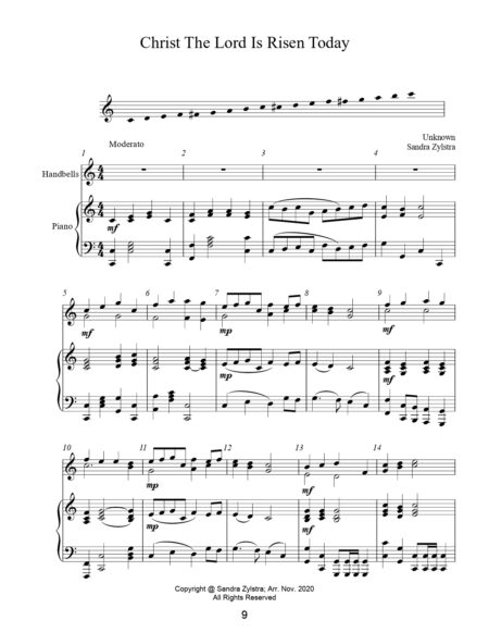 Ring At Lent And Easter 2 octave handbells piano parts page 00121