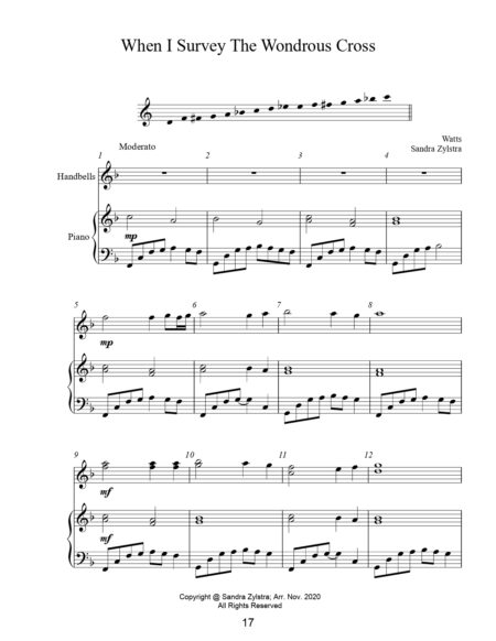 Ring At Lent And Easter 2 octave handbells piano parts page 00201
