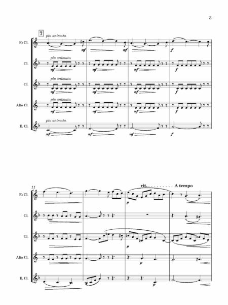 Clarinet Choir Neustedt Chant aAdieu Full Score Page 03