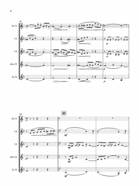 Clarinet Choir Neustedt Chant aAdieu Full Score Page 04