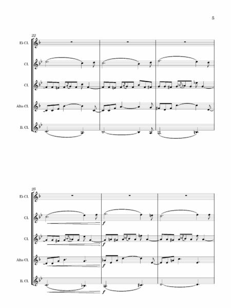 Clarinet Choir Neustedt Chant aAdieu Full Score Page 05