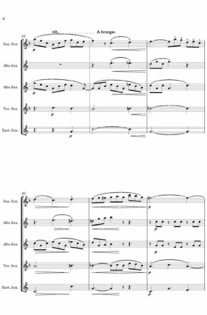 Chant d’Adieu (Romance sans Paroles), Op. 77 [by Charles Neudtedt, arr. for Saxophone Quintet]