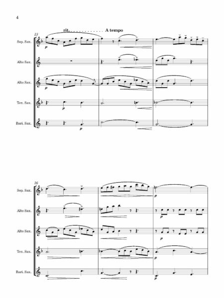 Saxophone Quintet Neustedt Chant aAdieu Full Score Page 04