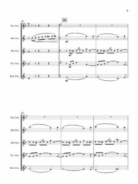 Saxophone Quintet Neustedt Chant aAdieu Full Score Page 05