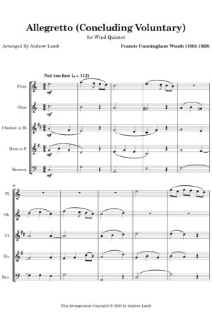 Allegretto (by Francis Cunningham Woods, arr. Wind Quintet)
