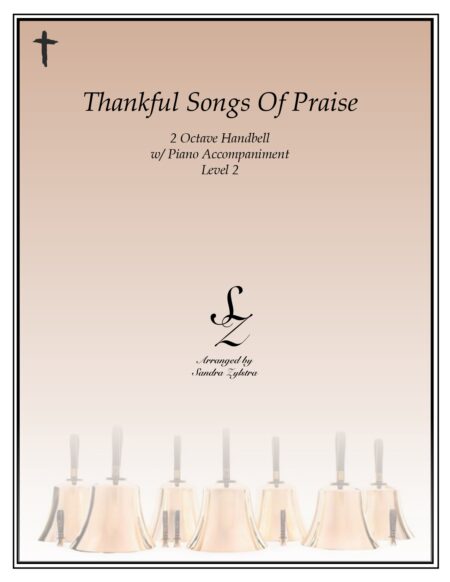 Thankful Songs Of Praise 2 octave handbell piano part cover page 00011