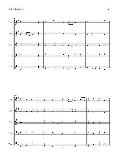 Brass Quintet Smith Entree Nuptiale Full Score Page 3
