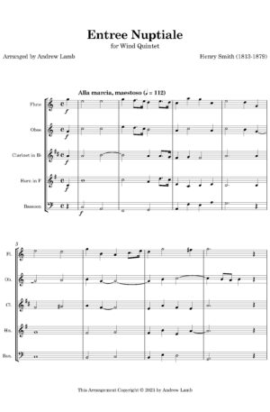 Entrée Nuptiale (by Henry Smith, arr. for Wind Quintet)