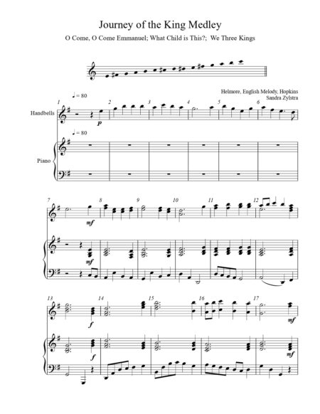 Journey Of The King 2 octave handbells piano cover page 00021