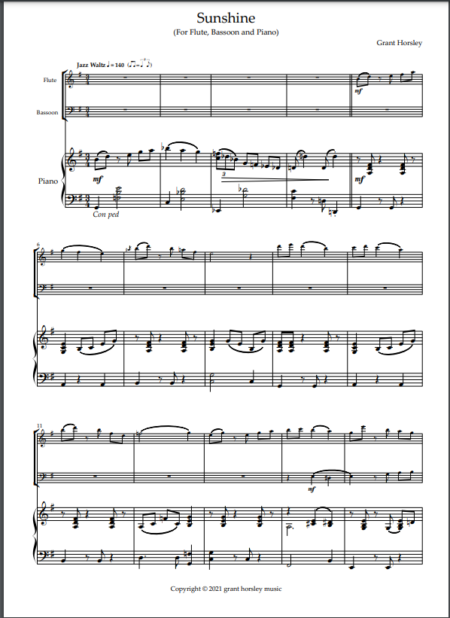 SUNSHINE Flute basson piano 1