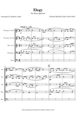 Elegy (by Charles Lloyd, arr. Brass Quintet)