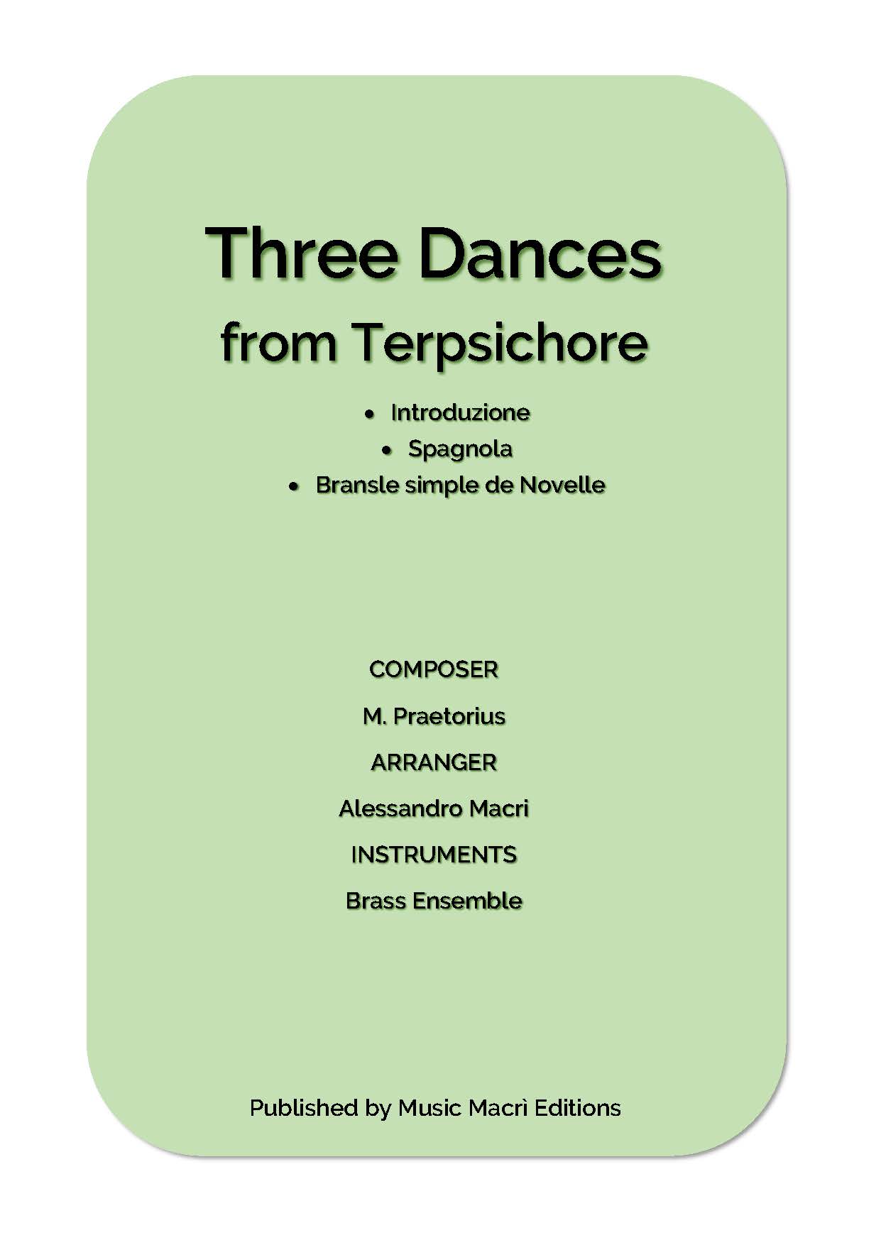 Three Dances from Terpsichore Completo Pagina 01
