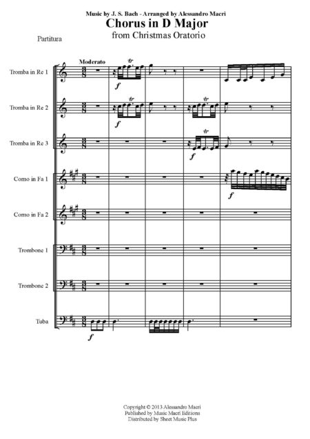 Chorus from Christmas Oratorio Completo Pagina 02