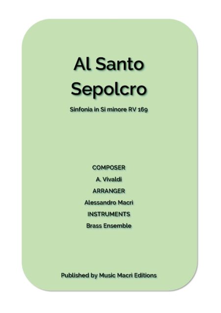 Al Santo Sepolcro Vivaldi Completo Pagina 01