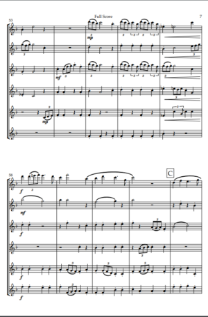“March of the Musketeers” For Flute Ensemble (6 C Flutes)