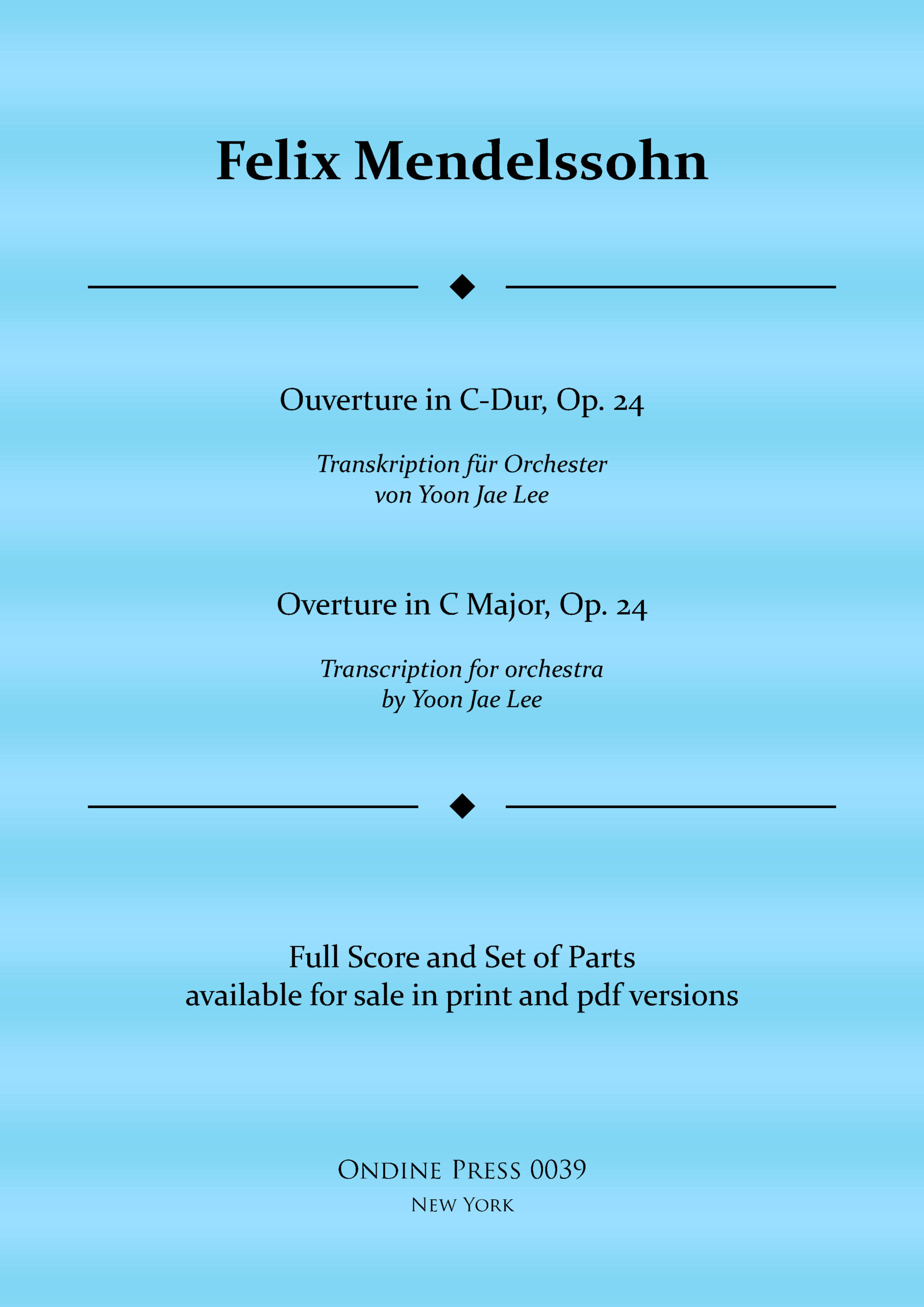 Mendelssohn Overture in C Major Op. 24 web cover scaled
