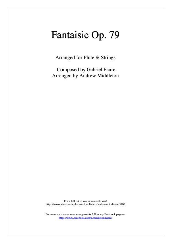 Fantaisie front cover