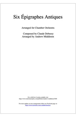 Six Epigraphes Antiques for Chamber Orchestra