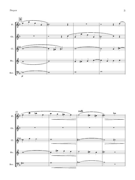Wind Quintet Steane Prayer Score and parts Page 04