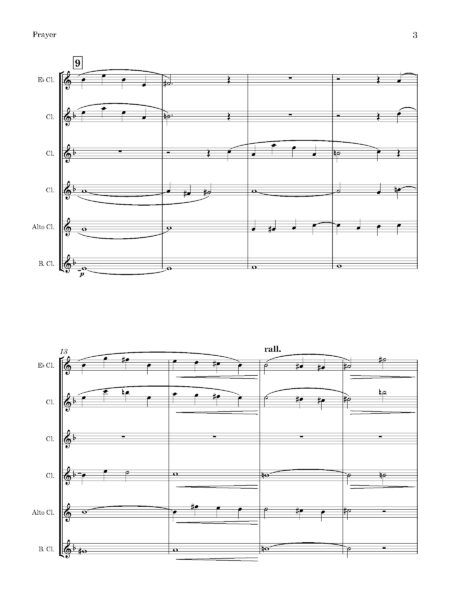Clarinet Quintet Steane Prayer Score and parts Page 04